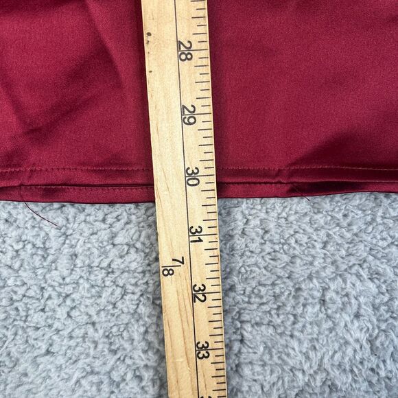 Pleione Tunic Blouse Womans 1X Burguny Chiffon Collar Pullover Stretch - Picture 9 of 12